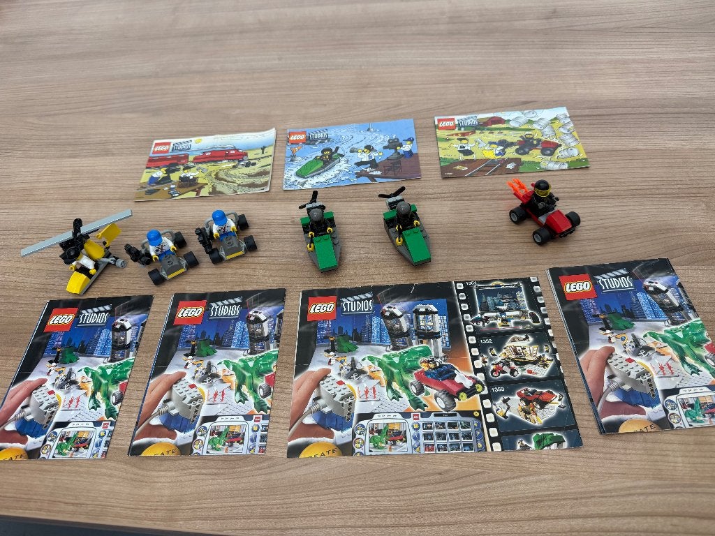 6 Lego studio sets 1360 t/m 1363 uit 2001, Overige thema's, Lego, Ophalen of Verzenden, Zo goed als nieuw