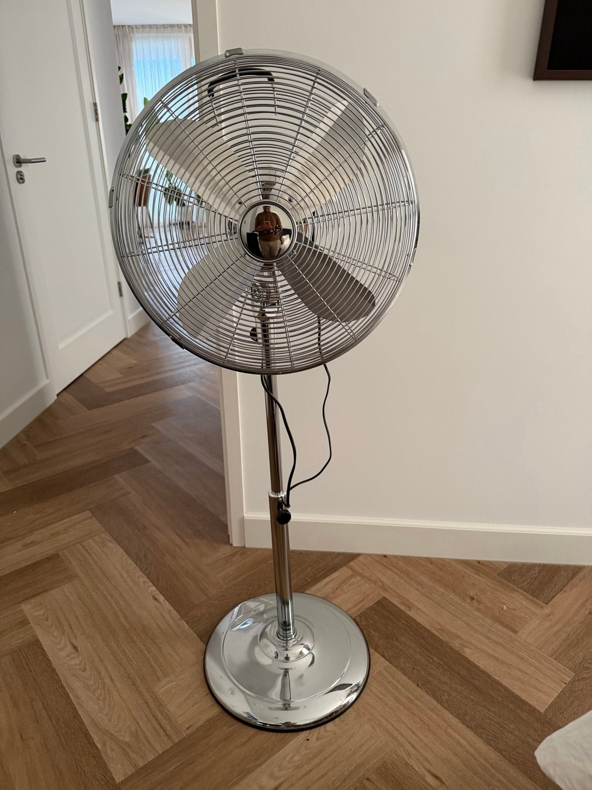 Sencys RVS Statiefventilator - Krachtige verkoeling, Witgoed en Apparatuur, Ventilatoren, Gebruikt, Statiefventilator, Ophalen
