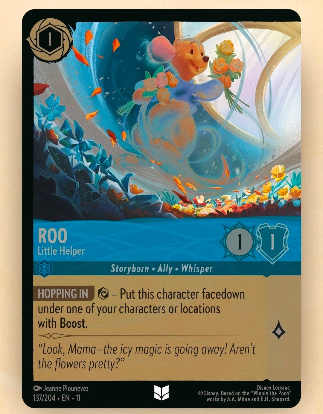 GEZOCHT Lorcana Roo-Little Helper FOIL, Ophalen of Verzenden, Zo goed als nieuw, Foil