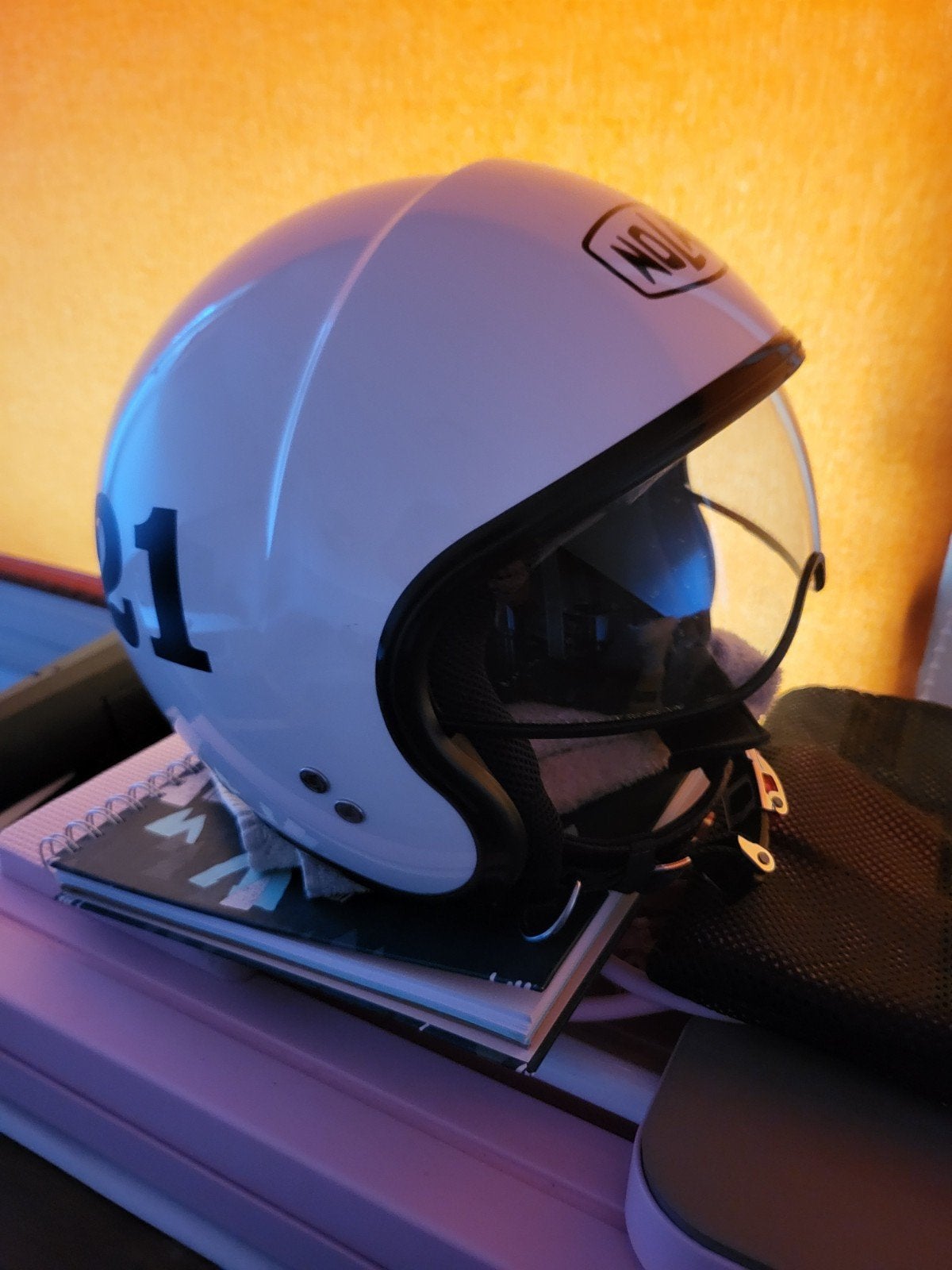 nolan n21 retro helm maat L. metal white., Nolan, Jethelm, Ophalen of Verzenden, L