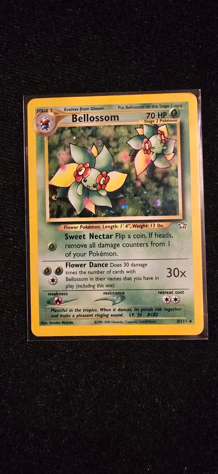 Bellossom Pokémon kaart (Neo Genesis 3/111) NM, Ophalen of Verzenden, Zo goed als nieuw, Losse kaart