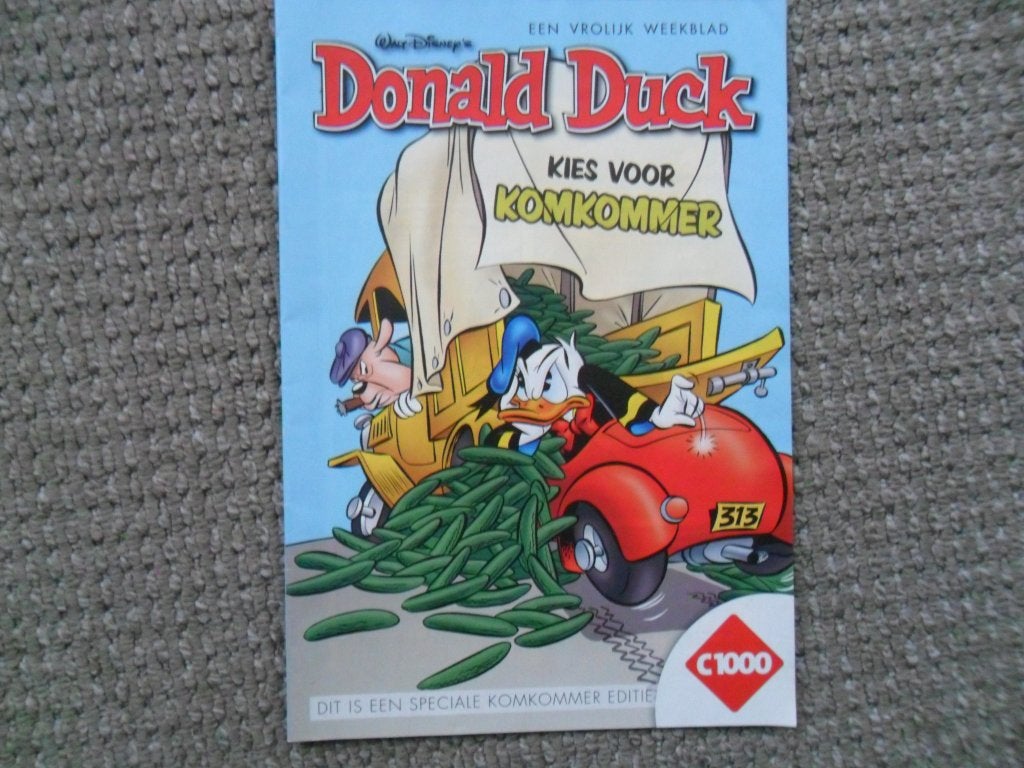 Donald Duck; Komkommer-editie van C1000-supermarkt (2011), Ophalen of Verzenden, Overige figuren, Nieuw, Papier, Kaart of Schrift