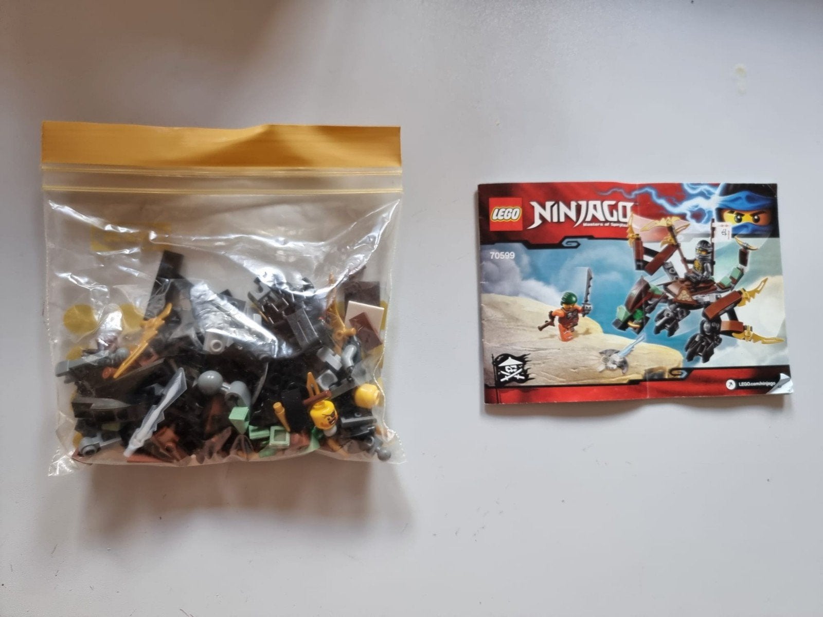 Lego Ninjago 70599 Cole's Draak, Gebruikt, Lego, Ophalen of Verzenden, Compleet