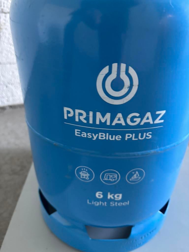 Gasfles Benegas Comfort Steel gasfles 6kg, Caravans en Kamperen, Kampeeraccessoires, Ophalen of Verzenden, Zo goed als nieuw
