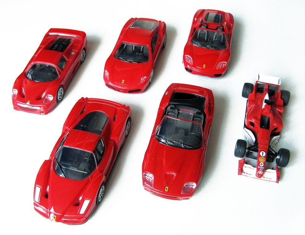 Shell V-power Ferrari collectie 2005, 6 stuks, 1:38, Ophalen, Zo goed als nieuw, Auto, Overige merken