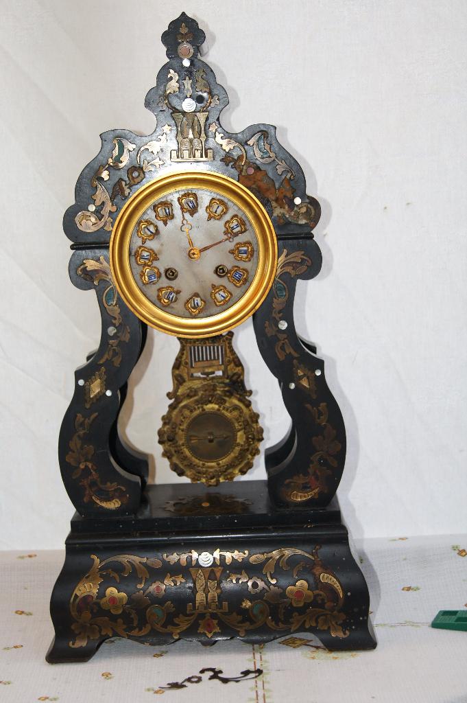 Boulle klok met inleg, Antiek en Kunst, Ophalen of Verzenden