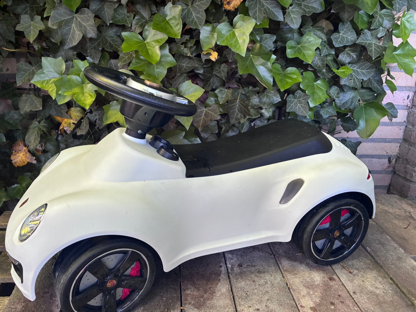 Witte Porsche loopauto / kinderauto (1 tot 3 jaar), Ophalen, Gebruikt, Loopvoertuig