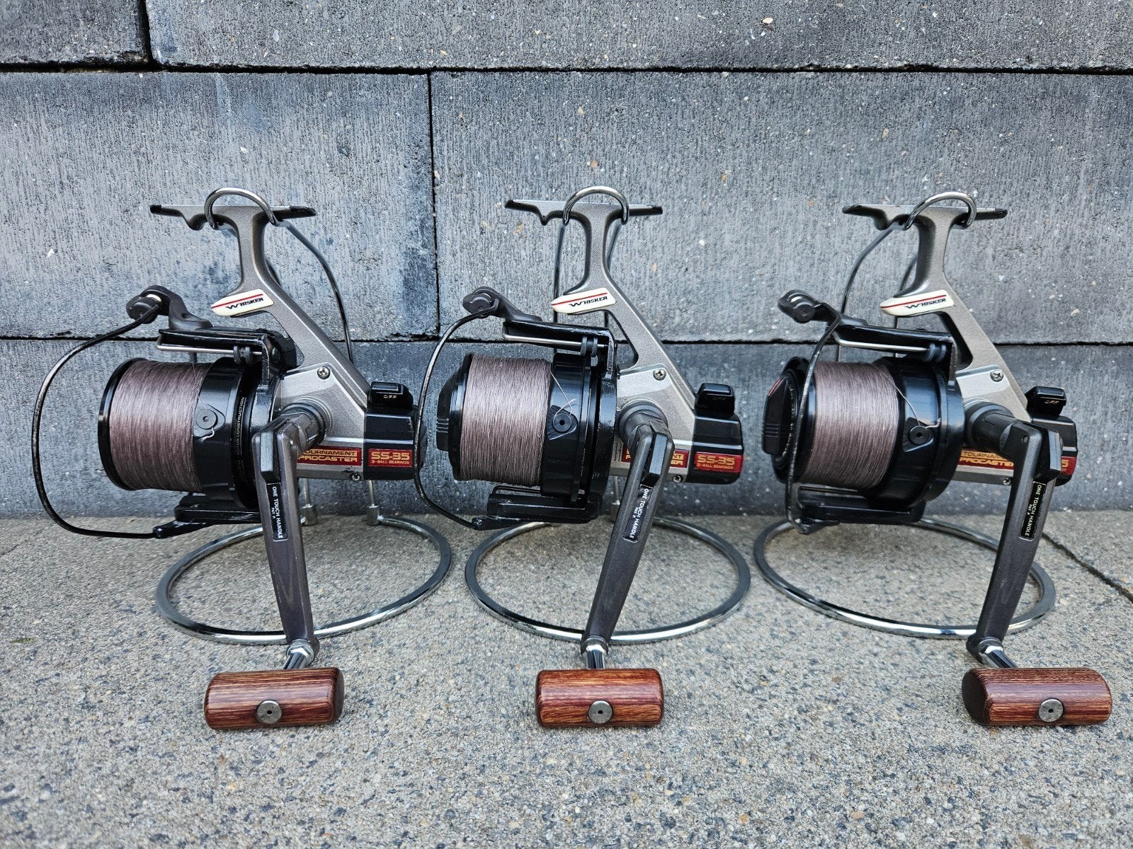 3 Daiwa Whisker Tournament SS-35, Ophalen of Verzenden, Molen