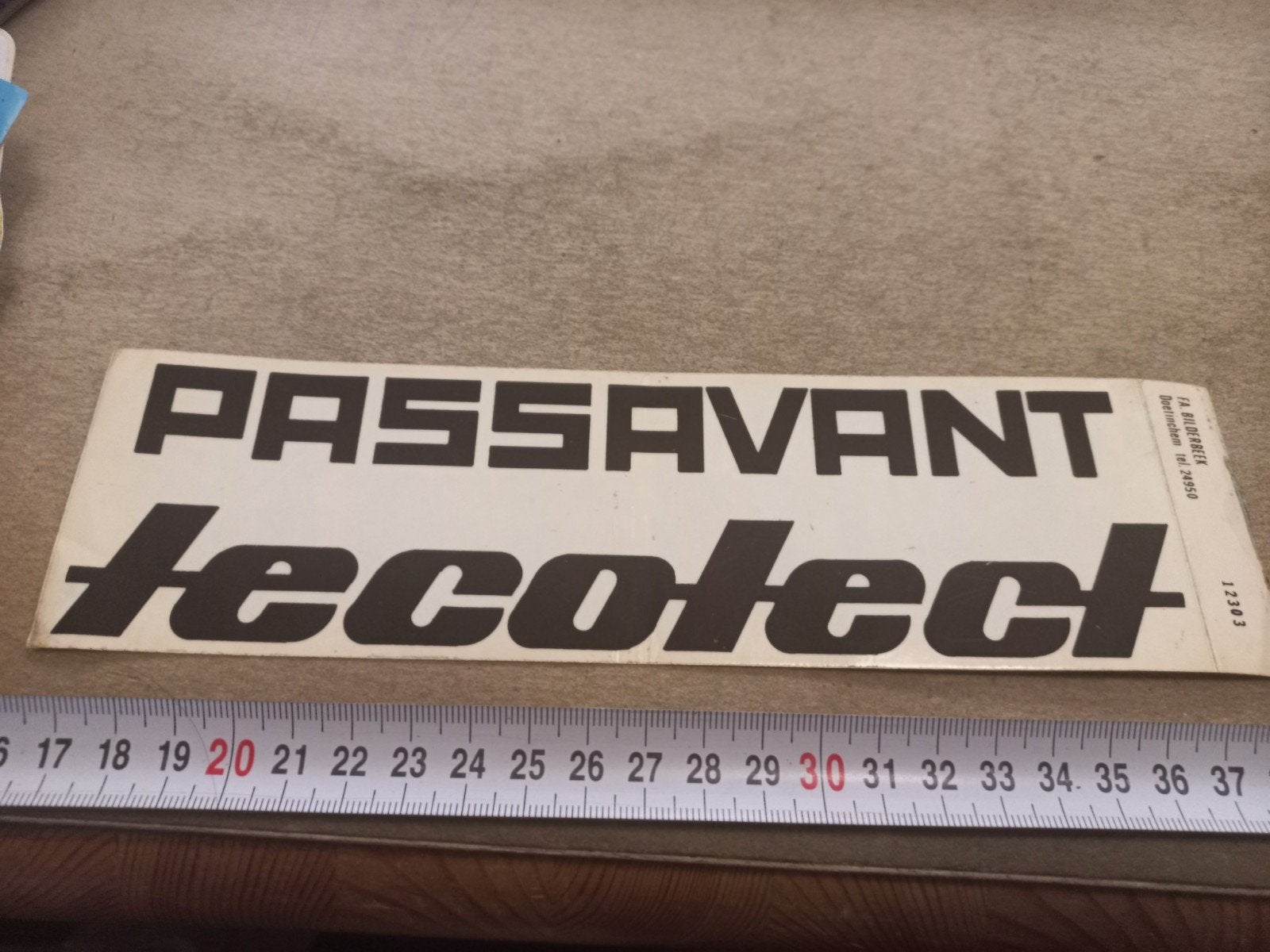 Passavant Tecolect Sticker - Zeldzaam Verzamelobject, Ophalen of Verzenden
