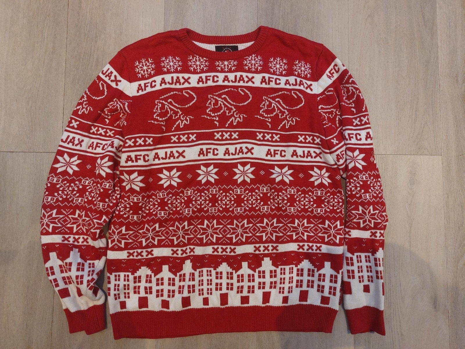 ajax kerst trui xxl, Ophalen of Verzenden, Zo goed als nieuw, Overige maten, Rood