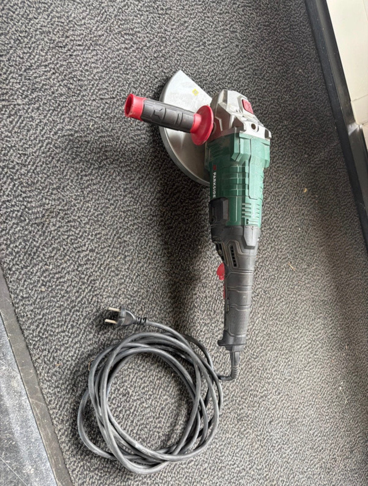 Parkside haakse slijper 230 mm 2200W, defect, Doe-het-zelf en Verbouw, Gereedschap | Slijpmachines, Ophalen of Verzenden, Gebruikt