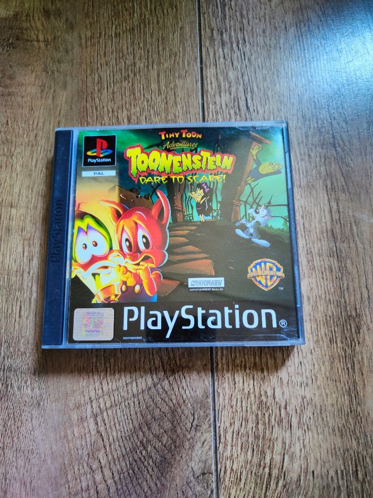 PS1 Spel - Tiny Toons Adventures Toonenstein Dare to Scare, Spelcomputers en Games, Games | Sony PlayStation 1, Avontuur en Actie