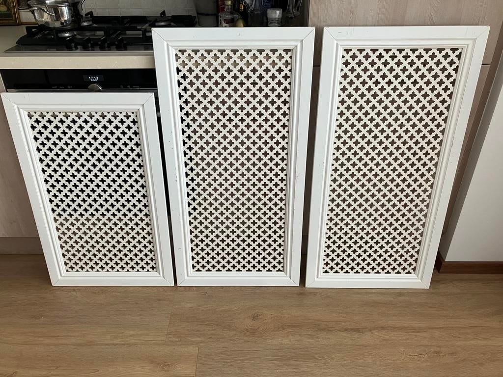 3 decoratief geperforeerd panelen, Huis en Inrichting, Woonaccessoires | Kamerschermen, Ophalen, Gebruikt