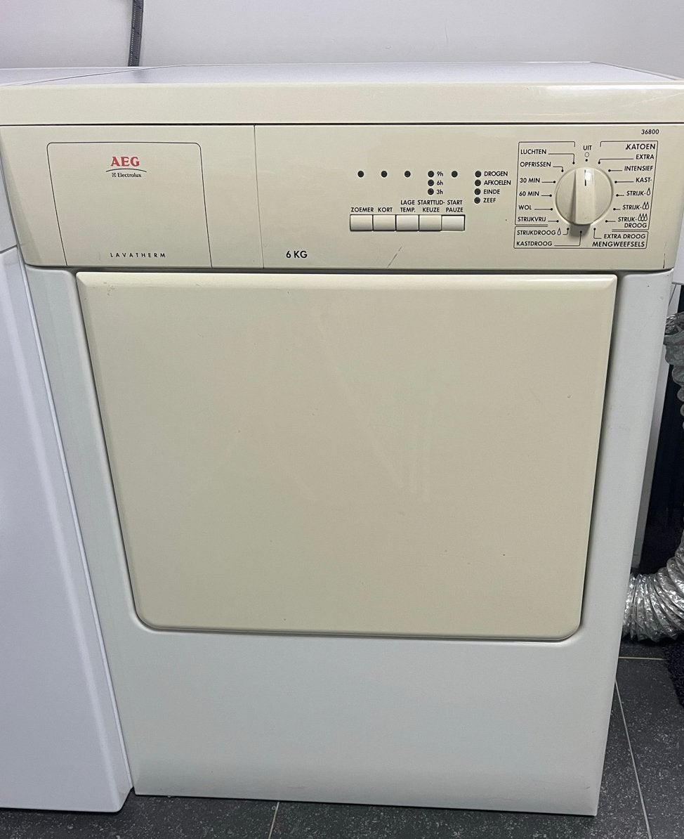 Wasdroger AEG Lavatherm 6kg luchtafvoer, Ophalen, 6 tot 8 kg, Gebruikt, Luchtafvoer