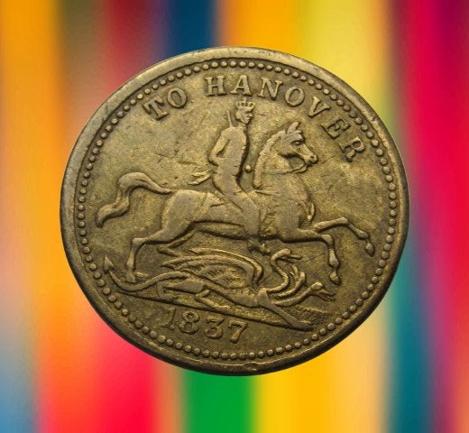 **   Coronation Jeton Hannover 1837  **, Postzegels en Munten, Verzenden, Brons, Buitenland
