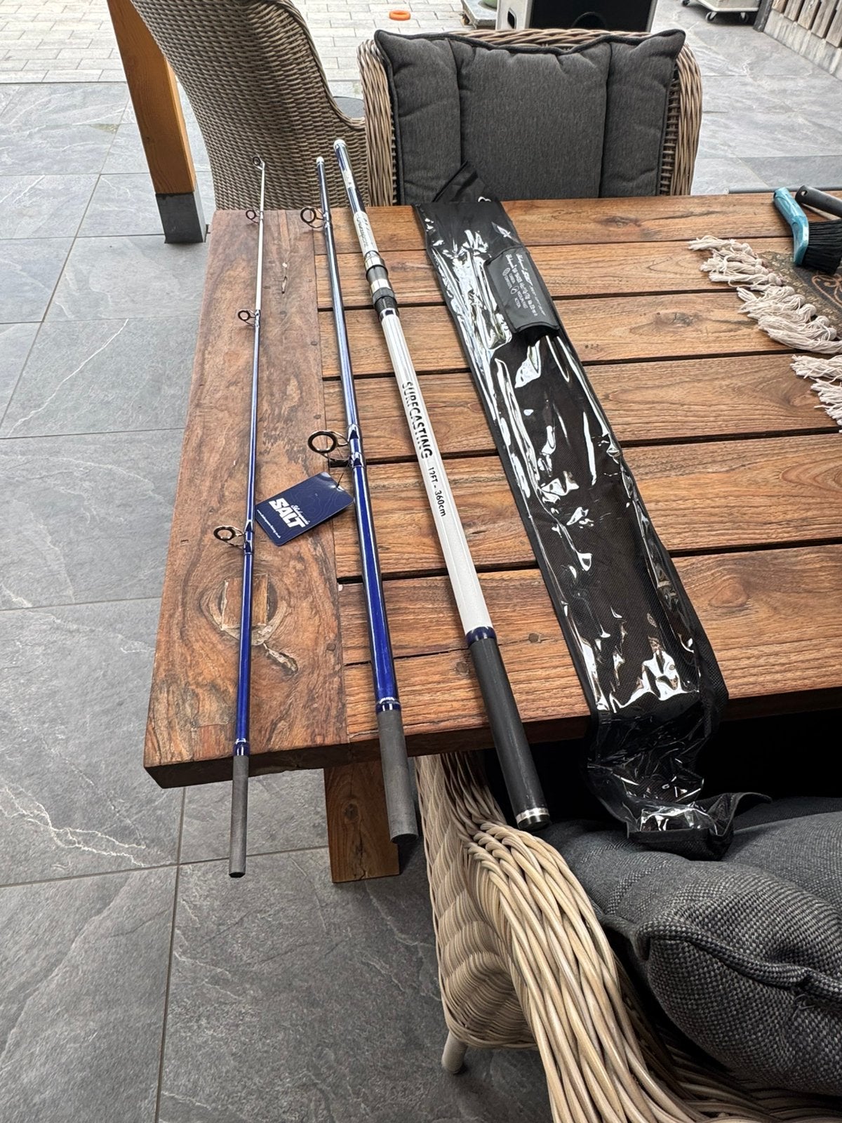 een nieuwe shakespeare salt strandhengel 3,6m en 110-170 gr, Watersport en Boten, Hengelsport | Zeevissen, Ophalen of Verzenden