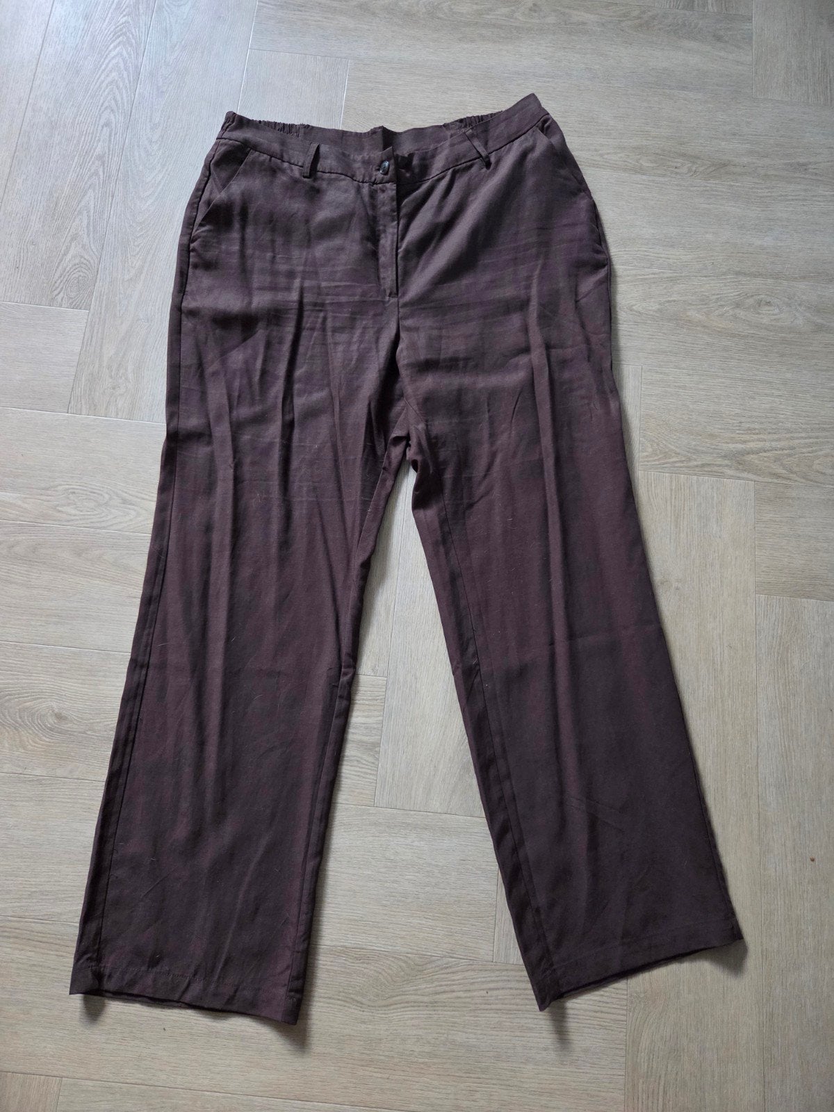 Ms mode bruine pantalon maat 48, Bruin, Maat 46/48 (XL) of groter, Ophalen of Verzenden, Zo goed als nieuw