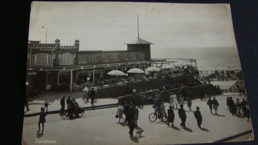Zandvoort Cafe Rest. Mustert., Ophalen of Verzenden, 1960 tot 1980, Gelopen, Noord-Holland