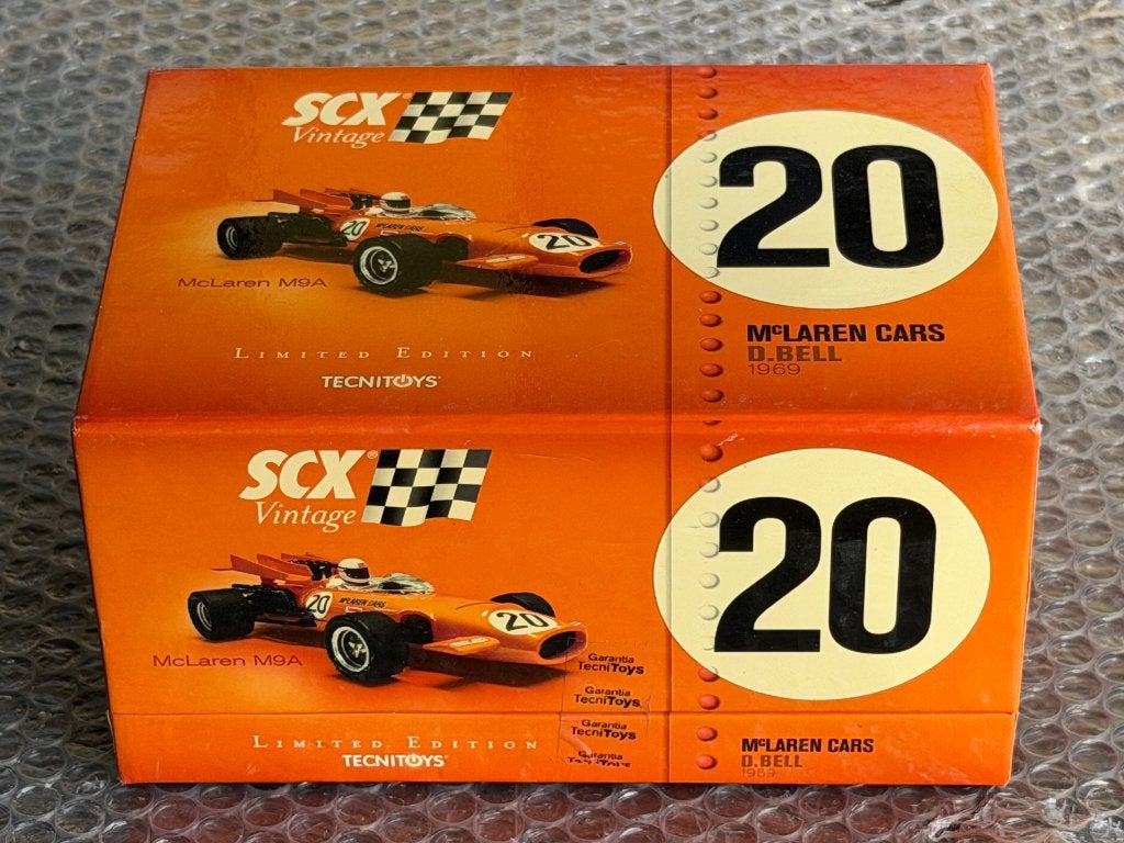 NIEUW SCX Scalextric Vintage McLaren M9A Bell Slot Car, Racebaan, Nieuw, Elektrisch, Ophalen