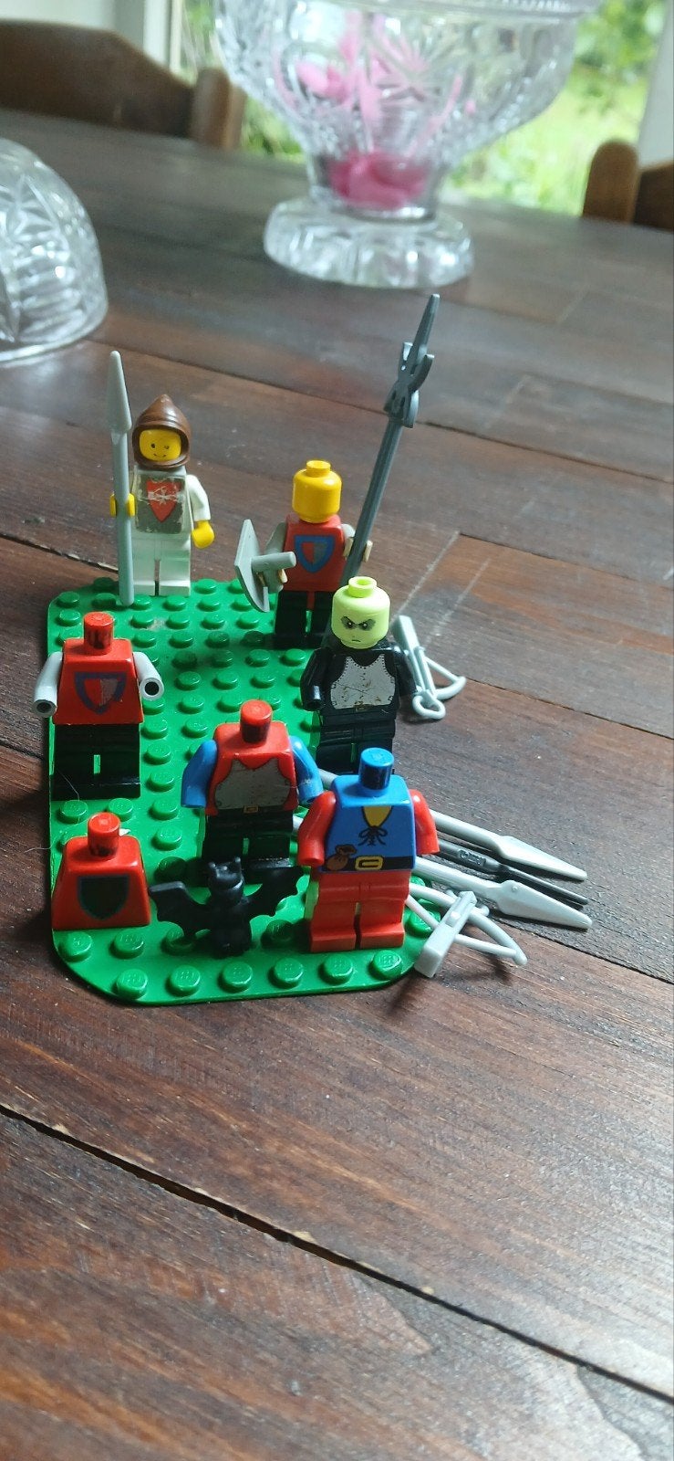 Vintage LEGO riders en piraat met accessoires en bouwplaatje, Ophalen of Verzenden, Gebruikt, Overige merken
