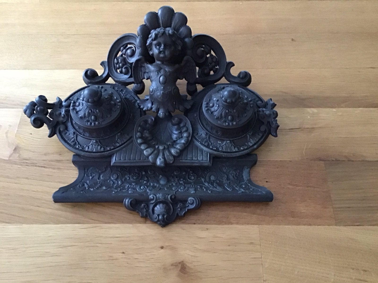 Oud bronzen inktstel € 35,00., Antiek en Kunst, Ophalen of Verzenden