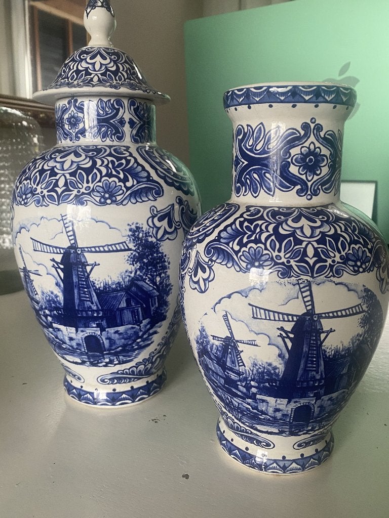 blauwe vazen, Ophalen, Overige materialen, Gebruikt, Blauw