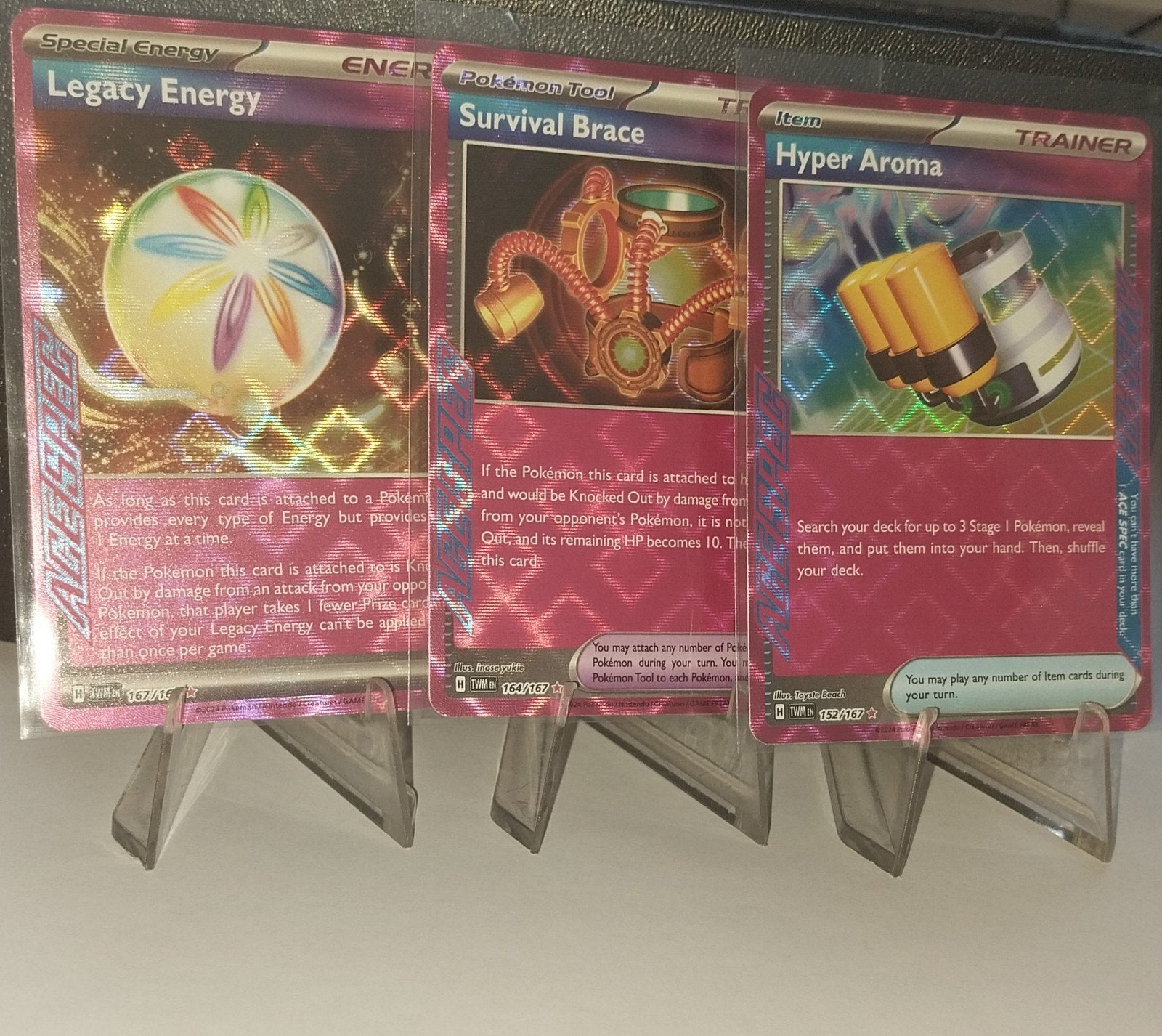 ACE SPEC: Hyper Aroma, Survival Brace, Legacy energy, Ophalen of Verzenden, Zo goed als nieuw, Meerdere kaarten, Foil