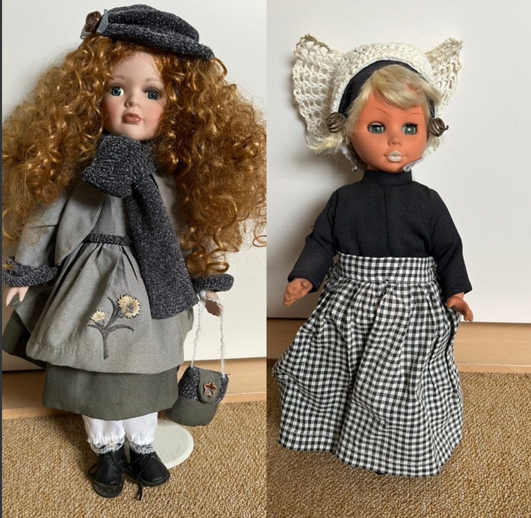 Poppen 1xZeeuwse klederdracht en 1xnostalgische, Verzamelen, Poppen, Ophalen, Zo goed als nieuw, Pop