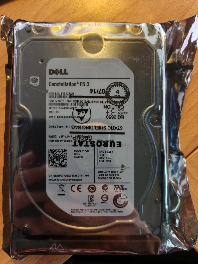 Dell ST4000NM0023 4TB 7.2K 6Gbps SAS 3.5 inch Hard Drive, Computers en Software, Intern, SAS, Server, HDD