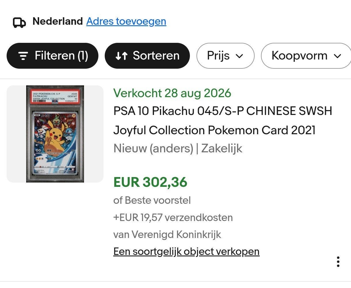 Pikachu Joyful Collection Psa 10 Goedkoopste van Mp 🌟, Hobby en Vrije tijd, Ophalen, Nieuw