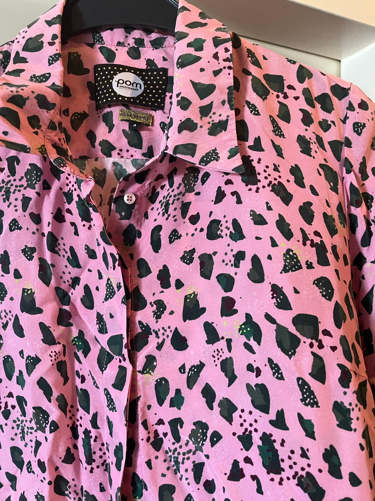 POM Amsterdam Blouse Roze Maat 4, Ophalen of Verzenden, Zo goed als nieuw, Maat 42/44 (L), Roze