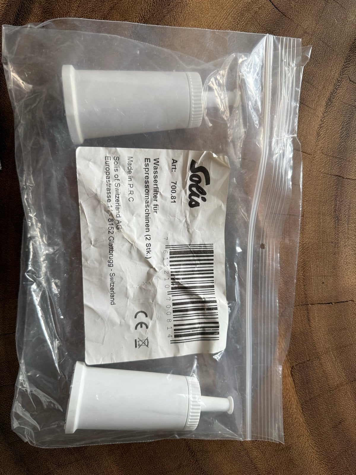Solis waterfilter voor espressomachines (2 stuks), Ophalen of Verzenden, Nieuw, Overige merken, Waterfilter