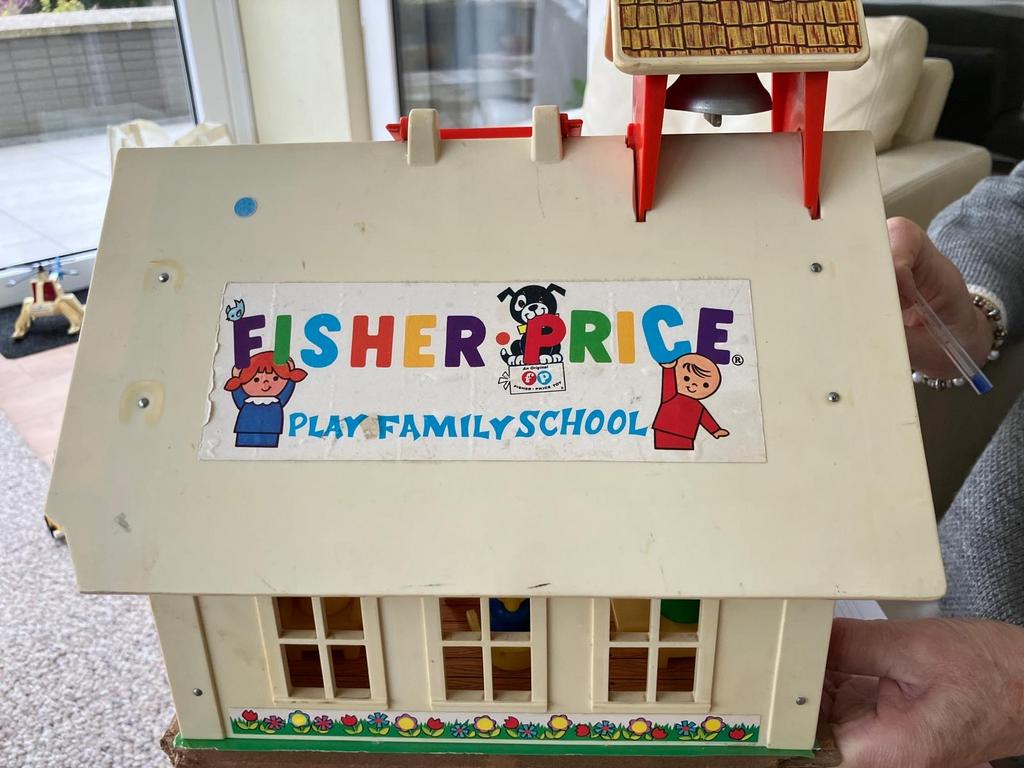 Vintage Fisher-Price Schooltje met Figuren, Ophalen of Verzenden, Gebruikt, Jongen of Meisje