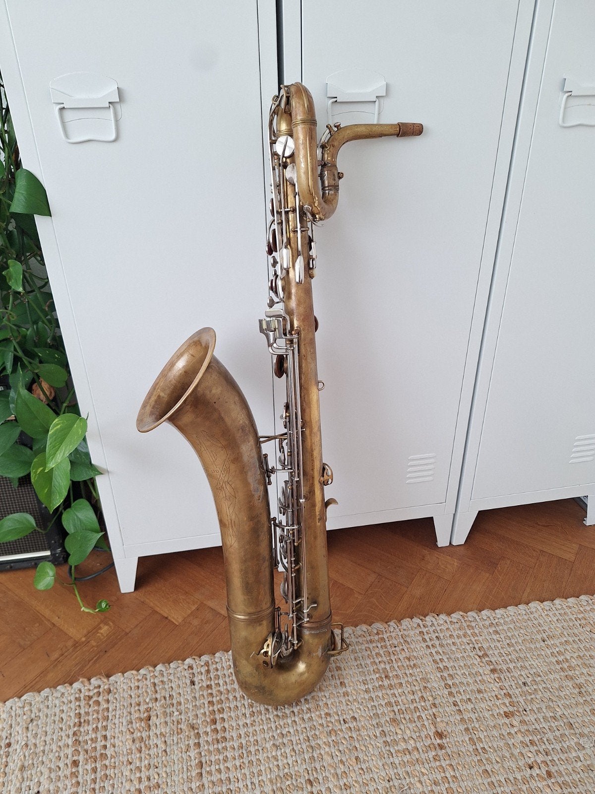 Conn Baritone 12m Saxofoon uit 1957, Ophalen, Gebruikt, Bariton, Met koffer