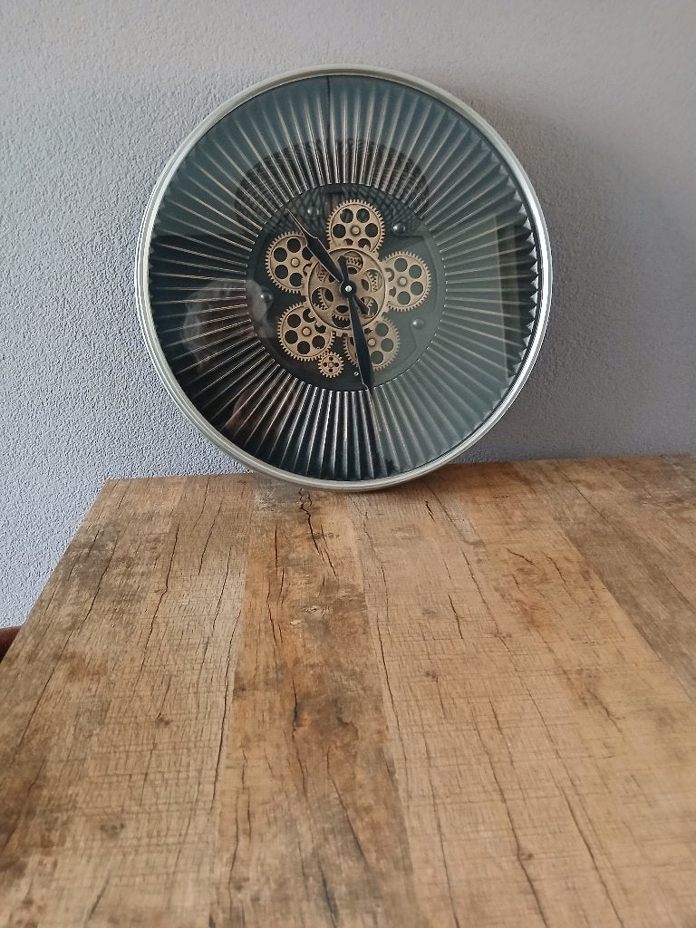Moderne Wandklok met Zichtbaar Uurwerk, Ophalen, Zo goed als nieuw, Analoog, Wandklok