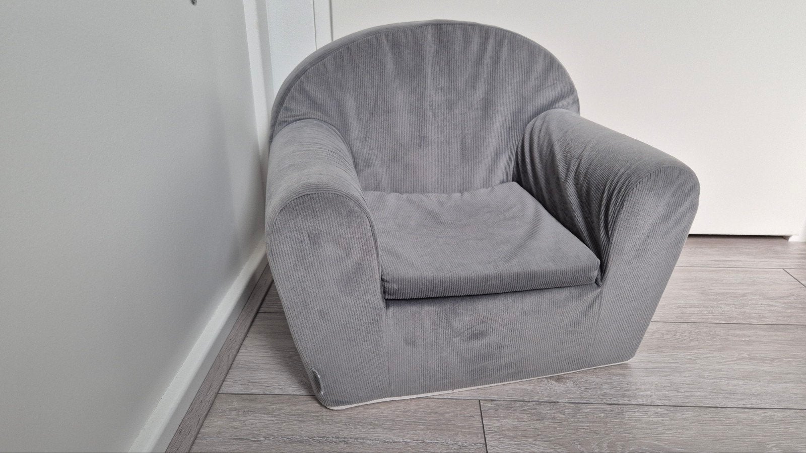 Jollein kinderfauteuil - grijs, gewassen bekleding, Ophalen, Zo goed als nieuw, Stoel