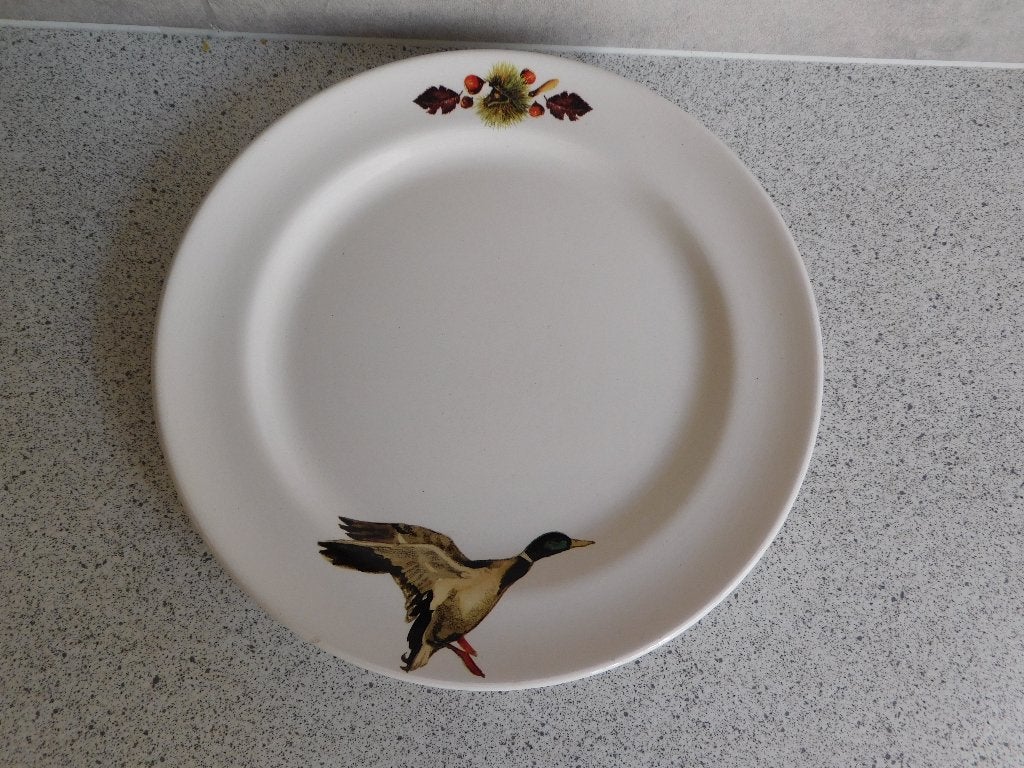 Bord 21,5 cm. Wilde Eend Rien Poortvliet, Overige merken, Keramiek, Landelijk/Boerenbont, Ophalen of Verzenden