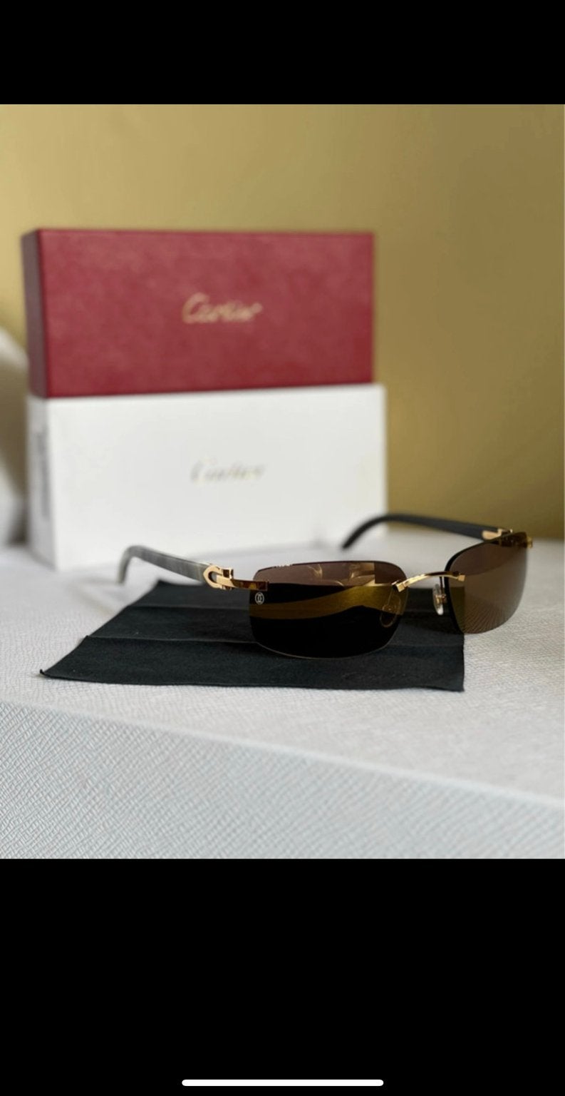 Cartier CT0046S 004 White Buffalo Horn C Décor – Nieuwstaat, Sieraden, Tassen en Uiterlijk, Ophalen of Verzenden, Zo goed als nieuw