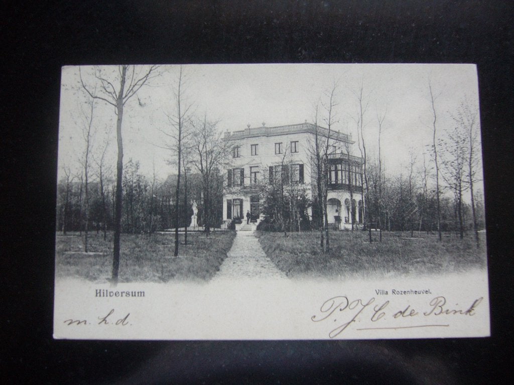 HILVERSUM =  VILLA ROZENHEUVEL    BRIEFKAART  1904, Ophalen of Verzenden, Voor 1920, Gelopen, Noord-Holland