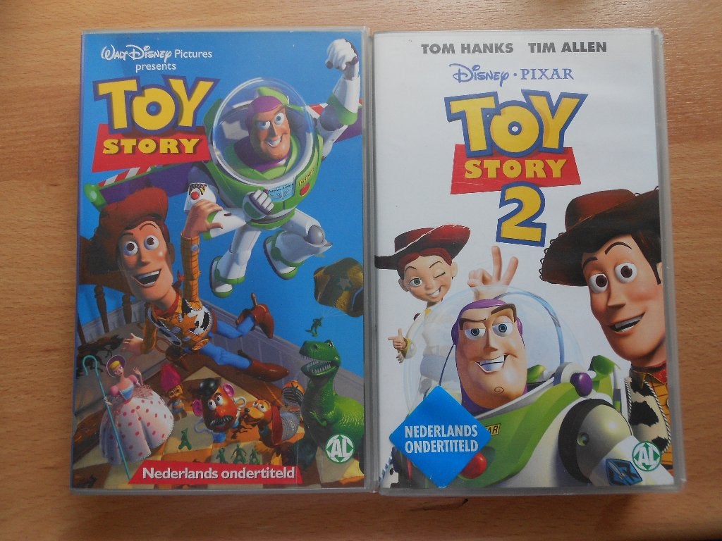 VHS video Toy story 1 en 2, Cd's en Dvd's, VHS | Kinderen en Jeugd, Ophalen, Nederlands ondertiteld, Animatie, Alle leeftijden