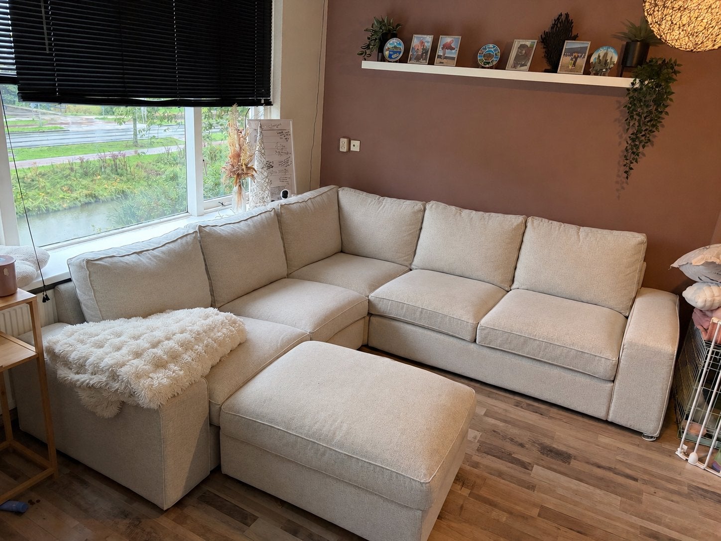IKEA Kivik Hoekbank met losse hocker, Ophalen, 250 tot 300 cm, Hoekbank, 75 tot 100 cm