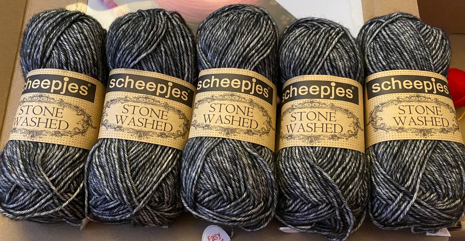 5x Scheepjes Stone Washed Black Onyx, Hobby en Vrije tijd, Breien en Haken, Ophalen of Verzenden, Nieuw, Breien of Haken, Wol of Garen