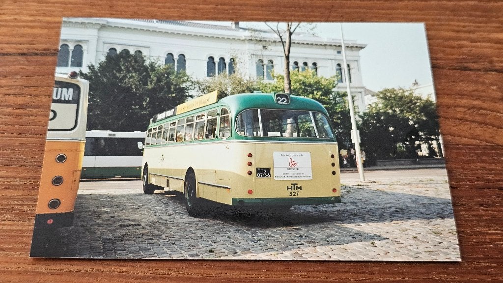 Foto BUS HTM Den Haag 327, Verzenden, Gebruikt, Bus of Metro, Overige typen