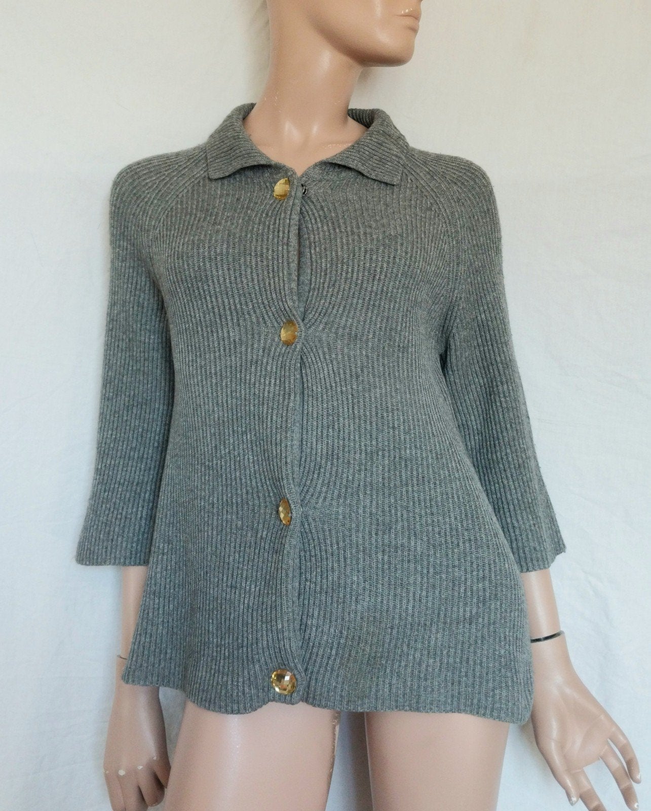 ZUCCHERO MILANO Vest , Maat 40 , MERINO,  CASHMERE, Ophalen of Verzenden, Zo goed als nieuw, Maat 38/40 (M), Grijs