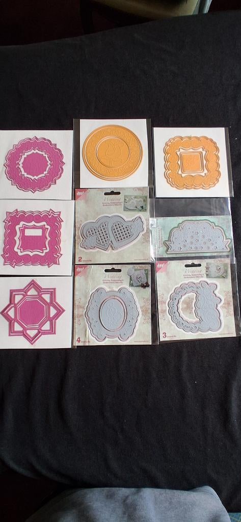 9 borduurmallen voor het maken van borduurkaartjes, Ophalen of Verzenden, Zo goed als nieuw, Overige thema's, Pons of Mal