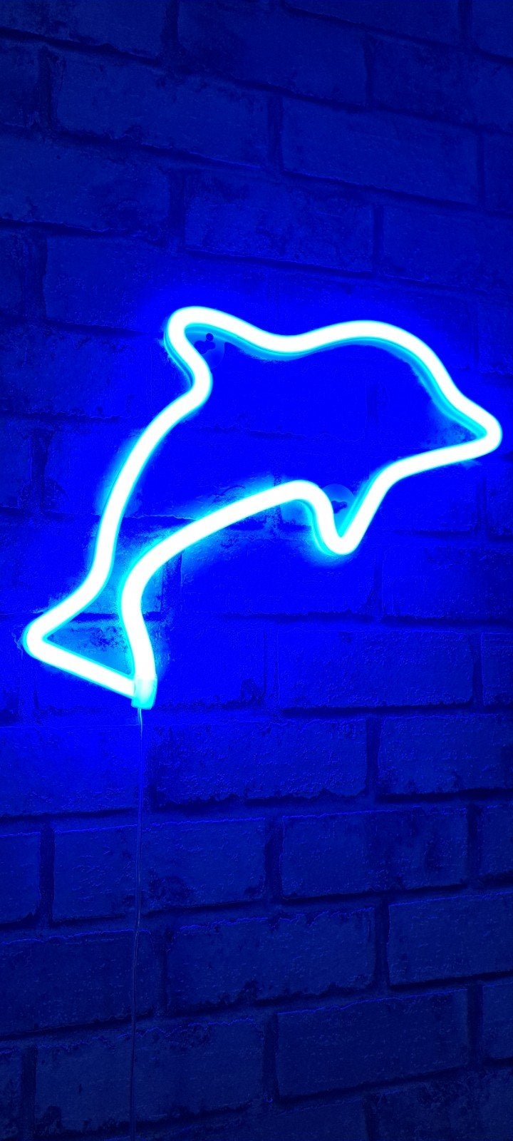 Neon Dolfijn LED Licht - Blauw - USB/Batterij, Huis en Inrichting, Blauw, Nieuw, Kunststof, Ophalen of Verzenden