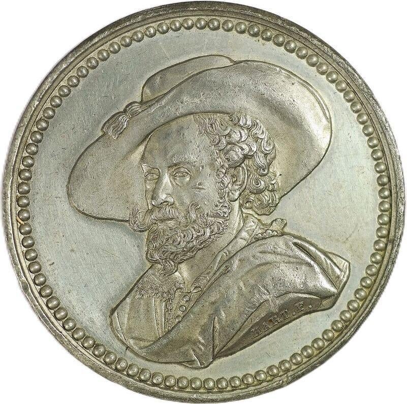 België penning 1840 Rubens monument Antwerpen Hart EF, Postzegels en Munten, Penningen en Medailles, Ophalen of Verzenden, Overige materialen