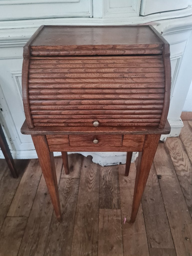 Antiek klein roldeur kastje, Ophalen of Verzenden