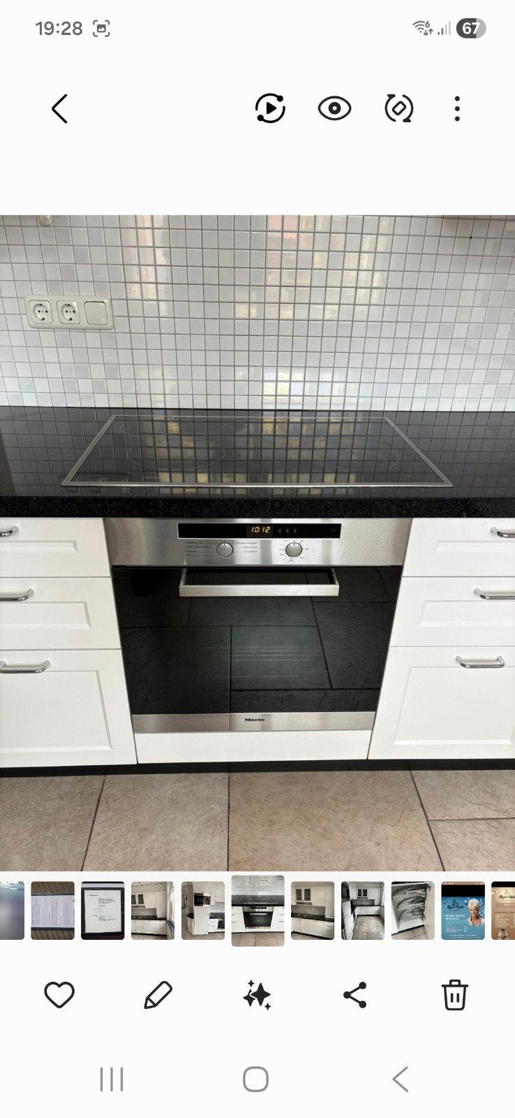Miele keramische kookplaat, Gebruikt, Keramisch, Ophalen of Verzenden, Inbouw