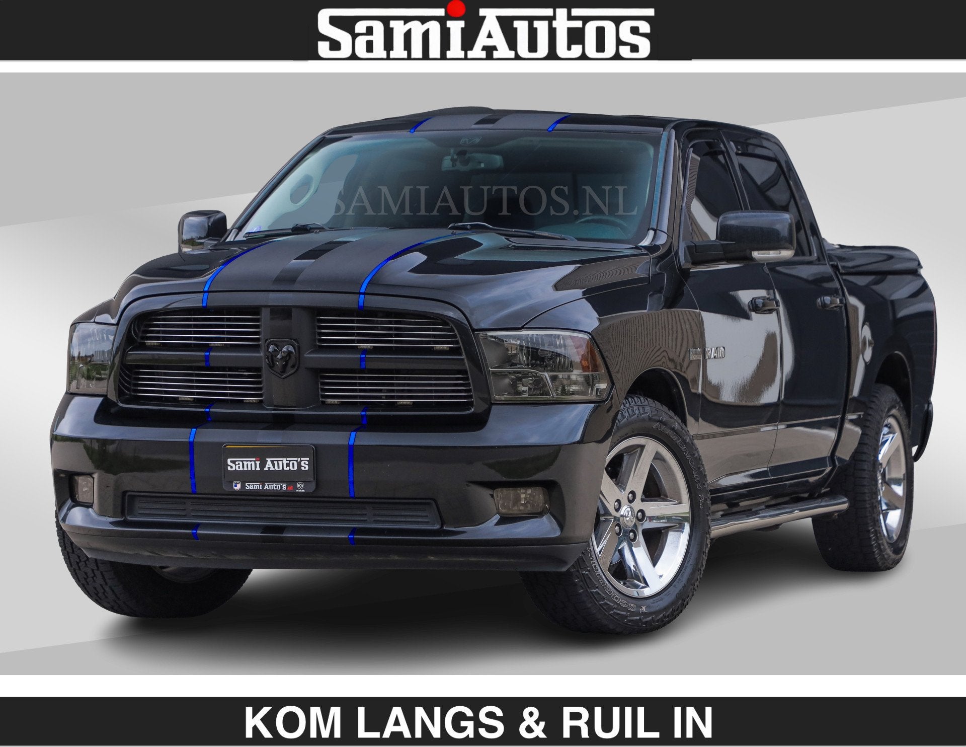 Dodge Ram BLACK ON BLACK | 5.7 V8 HEMI | SPORT | STOER EN LE, Auto's, Automaat, Euro 5, Gebruikt, 5654 cc